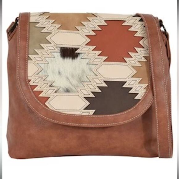 CATCHFLY BRINDLE INLAY WESTERN CROSSBODY BAG - Picture 1 of 2